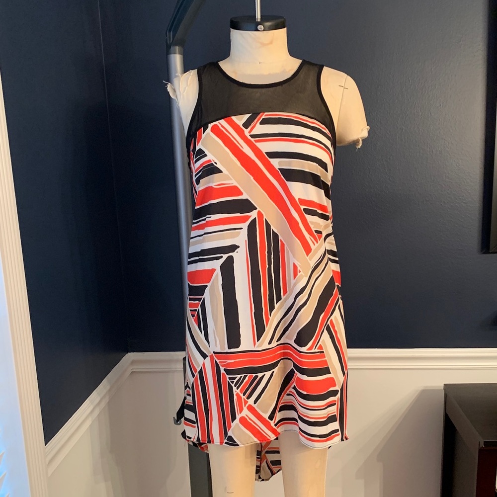 Tank dress with high/low hem